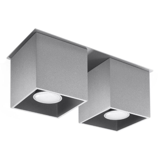 Lampada da soffitto QUAD 2 grigio
